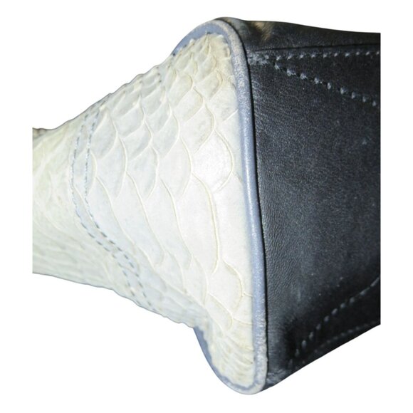 COACH Pinnacle Embossed Exotic Leather Color block Handbag & Matching wristlet - Picture 15 of 16